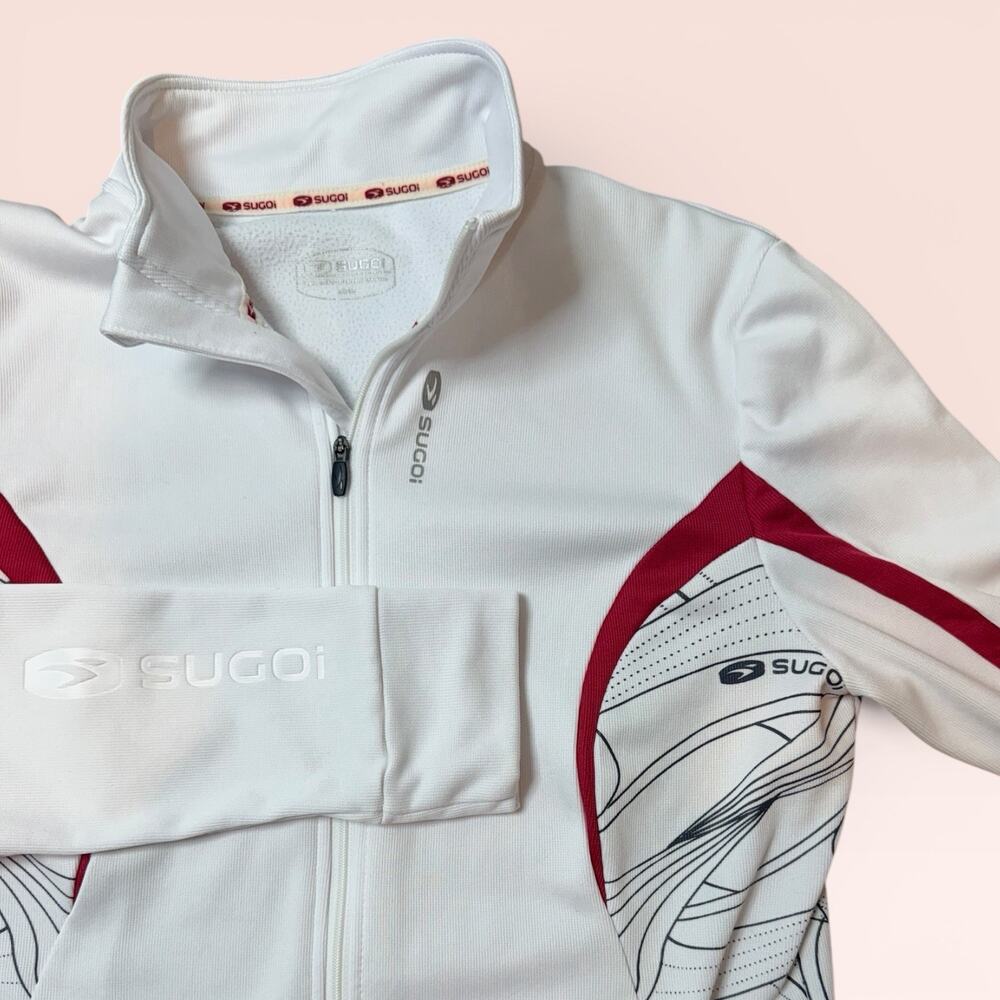 Sugoi Women's Hot Shot Cycling Jersey Full Zip Size‎ Medium White